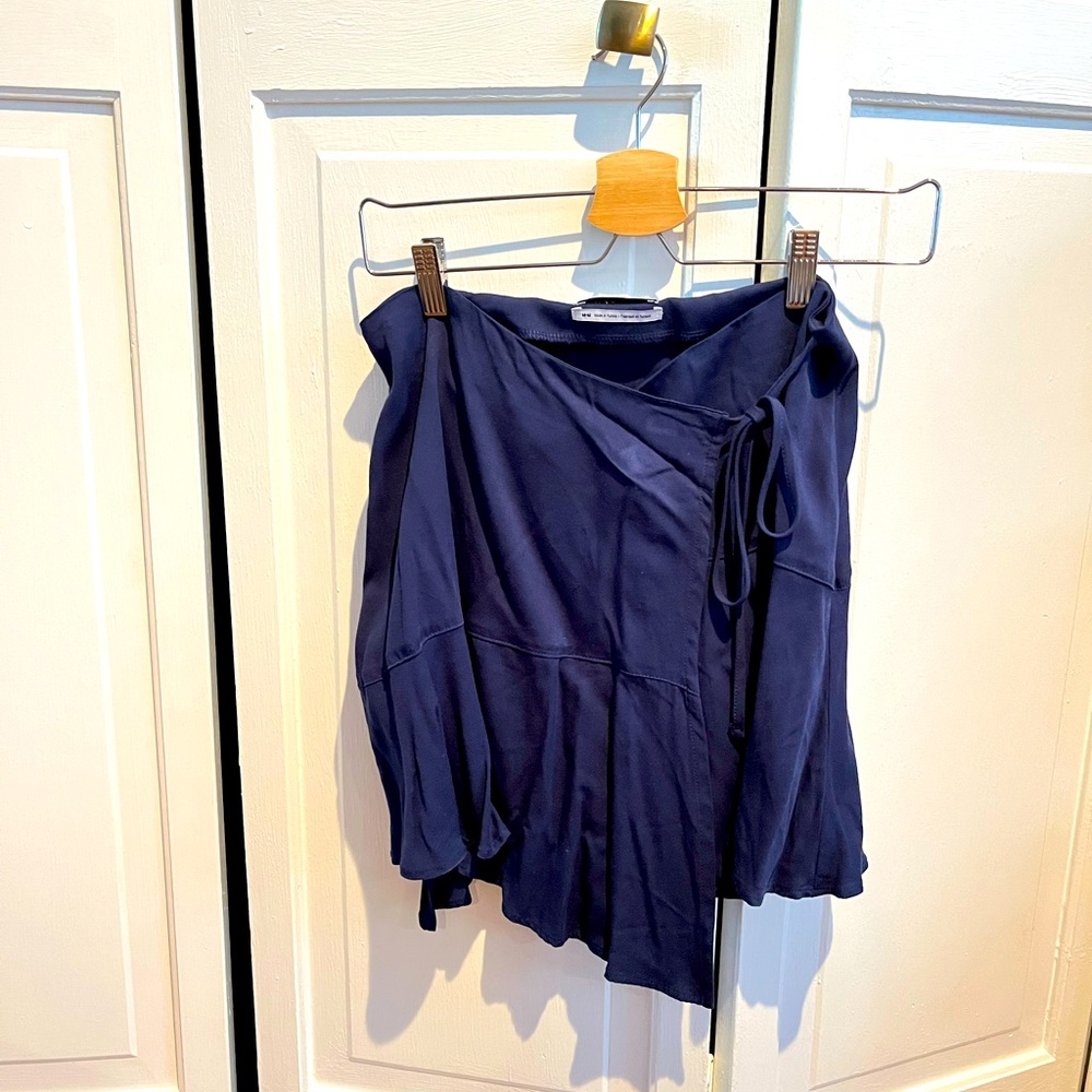 Urban Outfitters Navy Blue Wrap Skirt